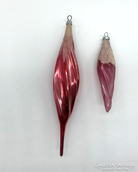 Old glass Christmas tree decoration, glass decoration, icicle