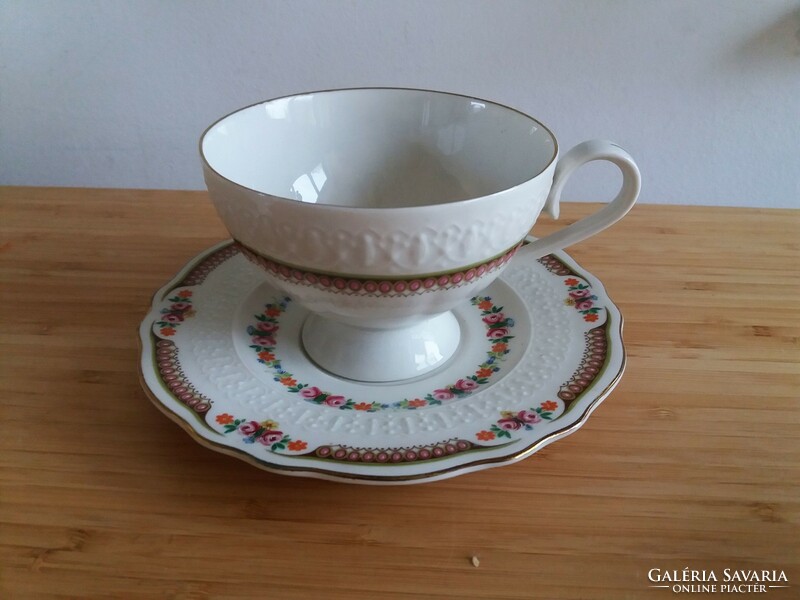 Porcelán teás készlet hiánytalan, olasz, 6 személyes