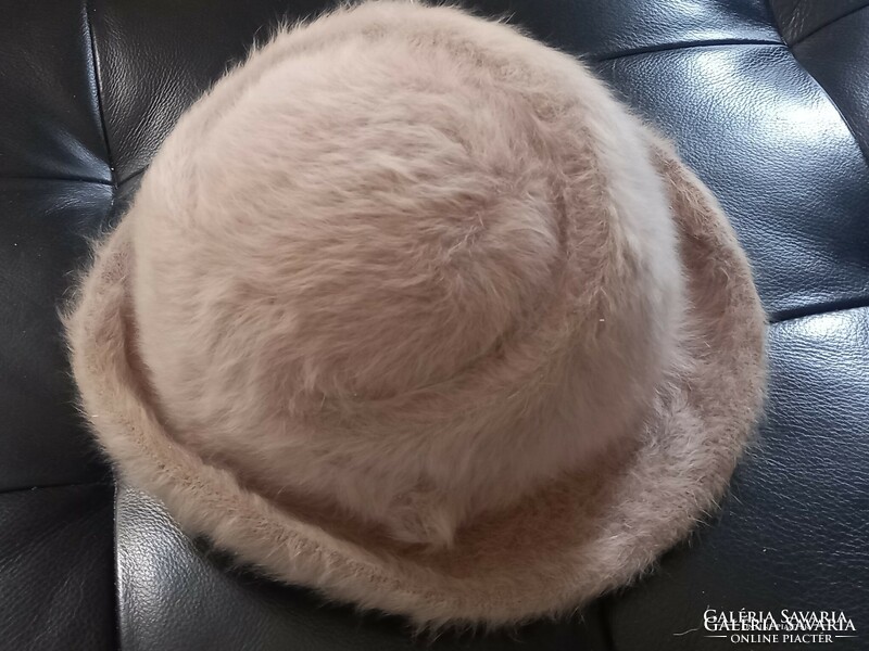 Midcentury kiváló minőségű új női nyúlszőr kalap, Angora kalap