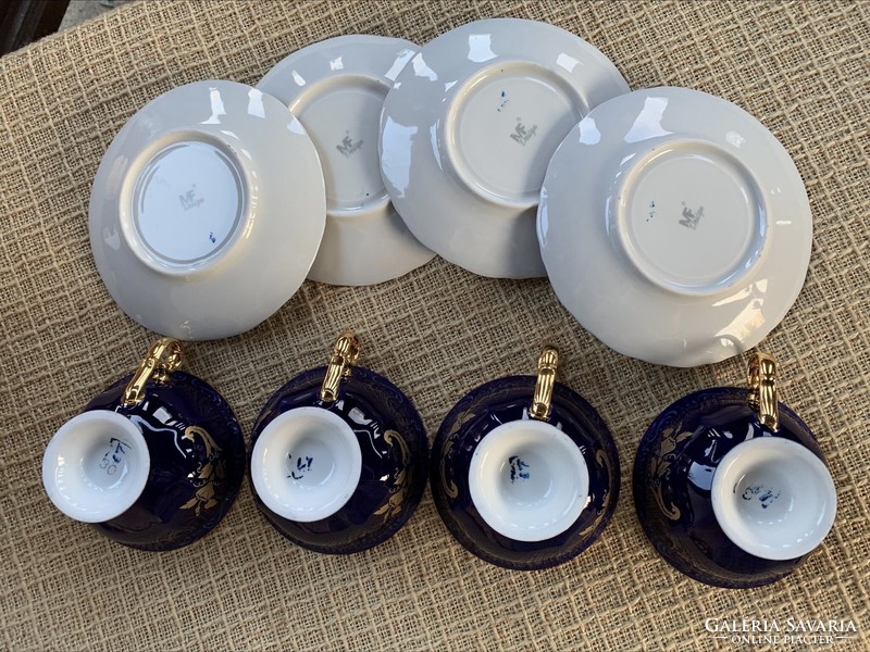 Beautiful cobalt-gold elegant tea set