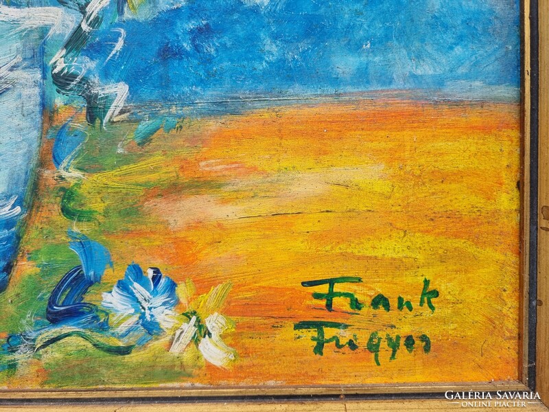 Flower still life painting by Frank Frigyes