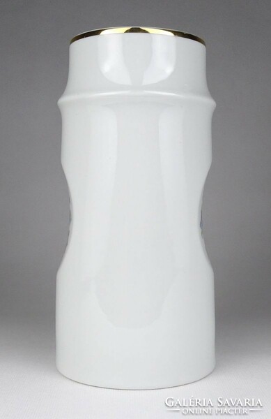 1L621 Régi Hollóházi porcelán váza 20 cm