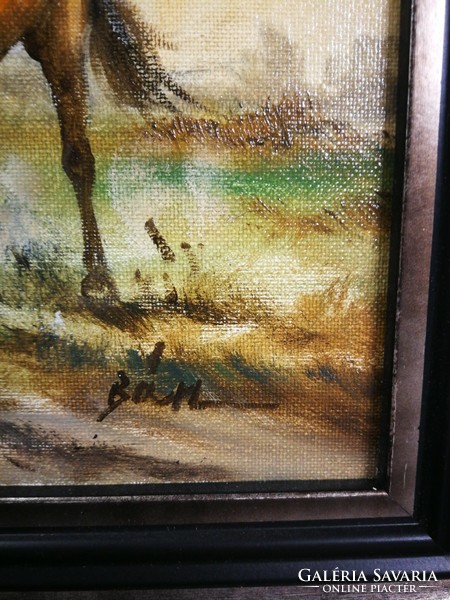 Bán tibor - desert gallop (oil painting)