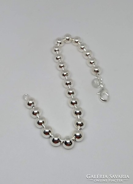 Bracelet made of silver-plated spheres marked 925-S