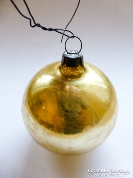 Antique glass Christmas tree decoration, sphere