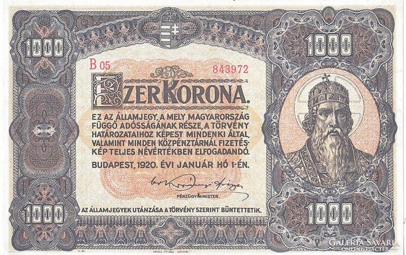 Magyarország 1000 korona REPLIKA 1920