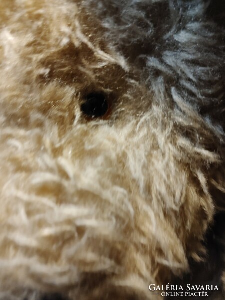 Félfülű dörmögős szalmás mackó régiség   maci  medve