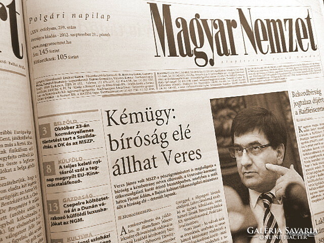 September 21, 2012 / Hungarian nation / birthday!? Original newspaper! No.: 22801