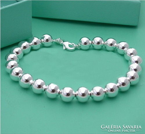 Bracelet made of silver-plated spheres marked 925-S