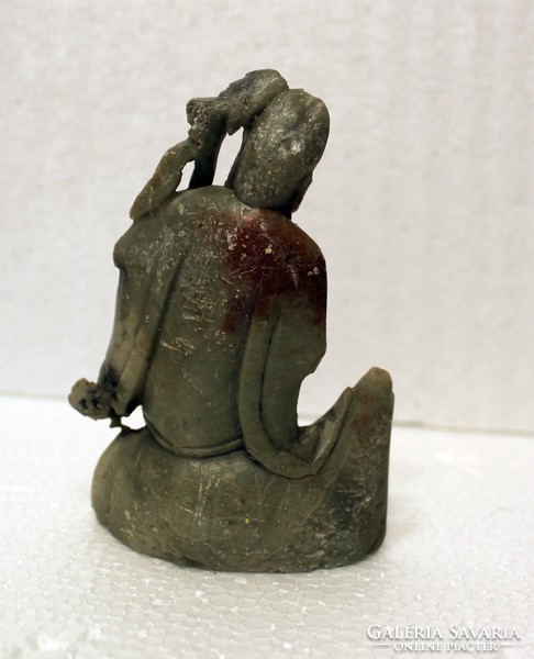 Small oriental greasestone statue