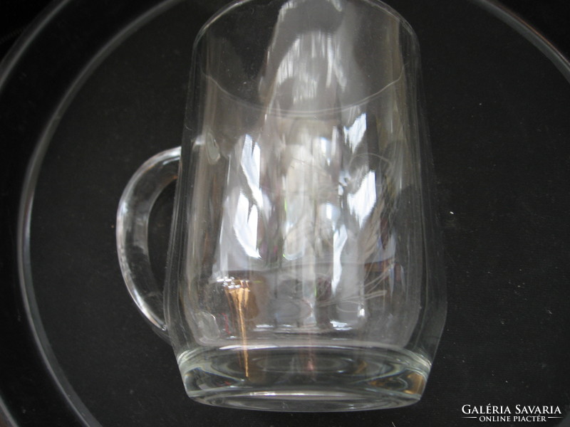 4 Retro France crystal jugs prost opa, liebe ist, plain