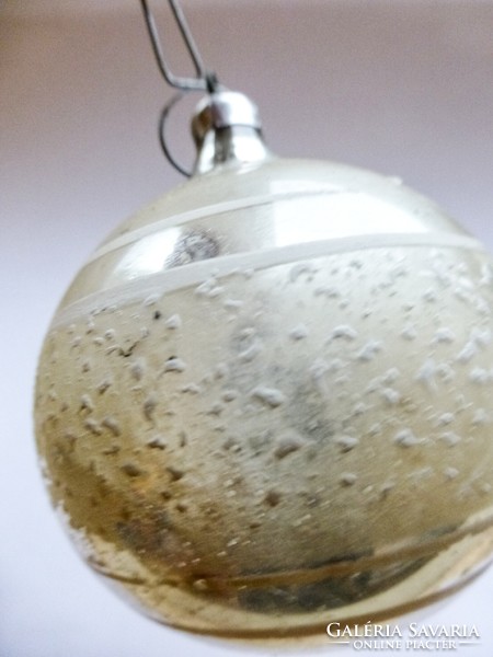 Retro üveg karácsonyfadísz,Gömb II.