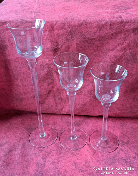 Showy Christmas 3-part glass candle holder or candle holder