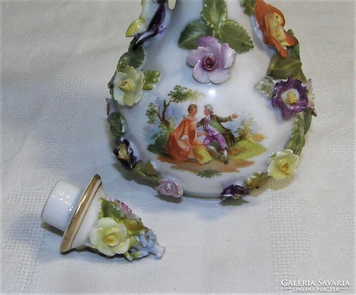 Antique Dresden porcelain perfume bottle