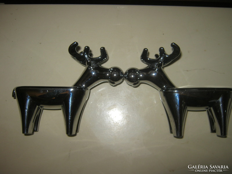 Retro metal deer candle holder