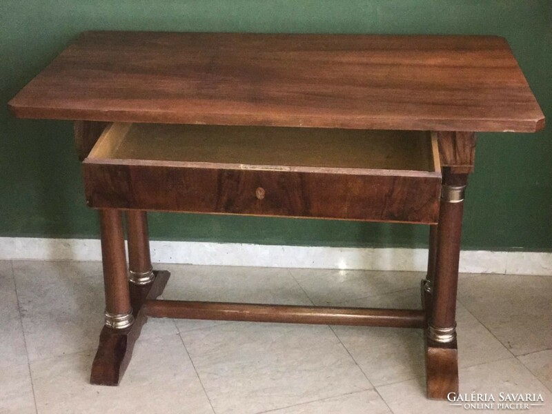 Antique 4 column bieder desk with drawers laptop table xix. S