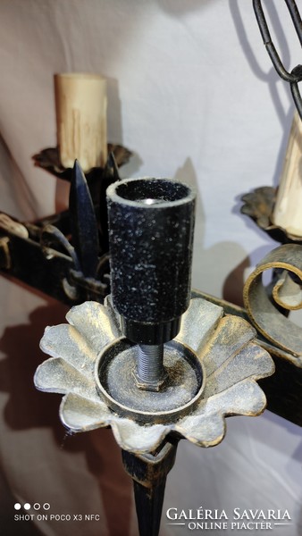 Half price! Provance 6-light hand-forged fleur de lis anjou lily chandelier ceiling lamp