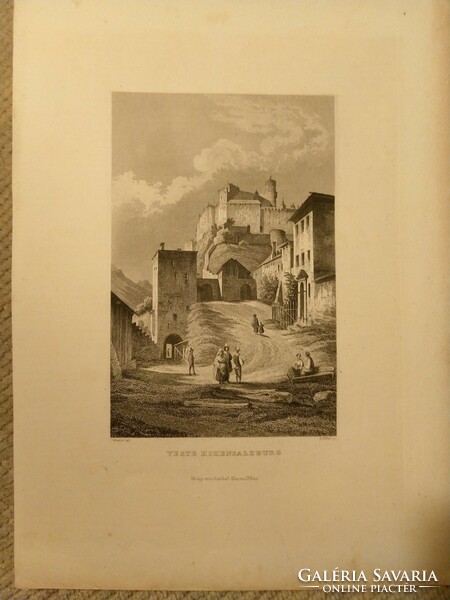 Salzburg excavations, original woodcut ca. 1841