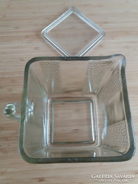 Eared glass storage with lid