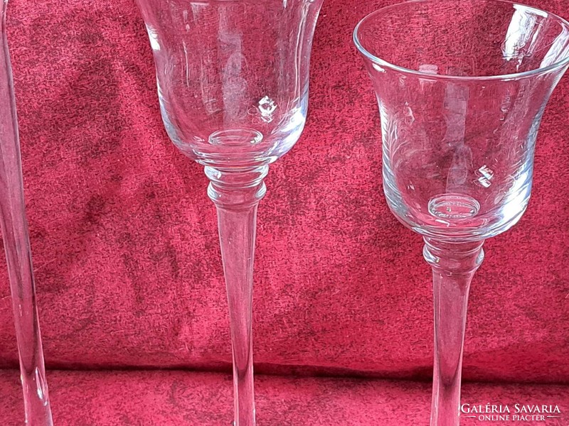 Showy Christmas 3-part glass candle holder or candle holder