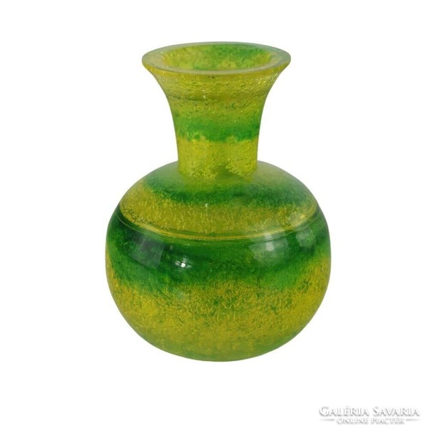 Space age green-yellow resin vase/decoration