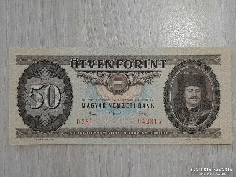 50 forint bankjegy 1983 UNC ropogós bankjegy