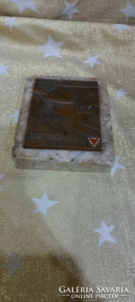 This Hungarian electronics association bronze plaque is a rarity