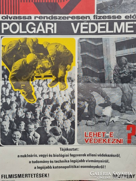 Polgári védelem újság reklám plakát