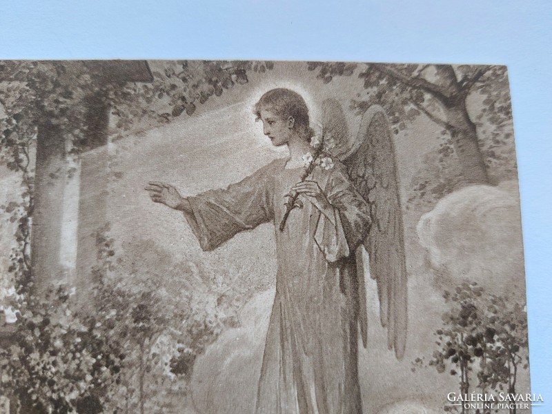 Old postcard angel postcard