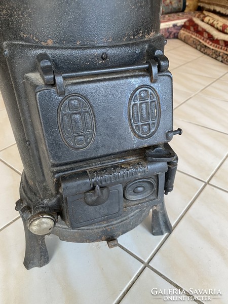 100-year-old antique iron stove