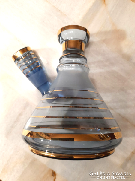 Retro glass brandy liqueur serving set