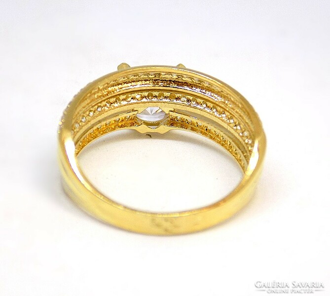 Köves szoliter arany gyűrű (ZAL-Au106002)