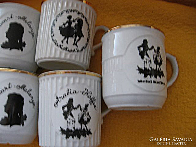 Baroque shaded coffee and mortar mugs