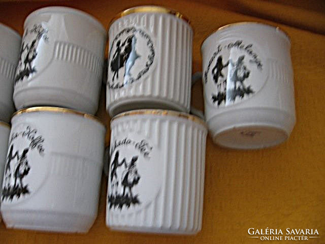 Baroque shaded coffee and mortar mugs