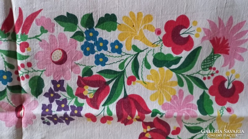 Floral retro tablecloth with pillowcase