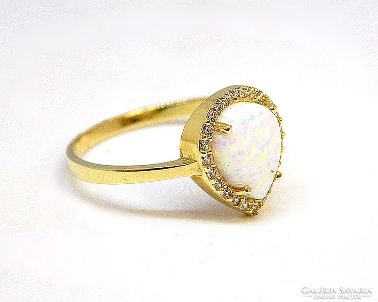 Opal stone gold ring (zal-au108399)