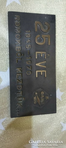 Ganz bronze jubilee plaque is a rarity
