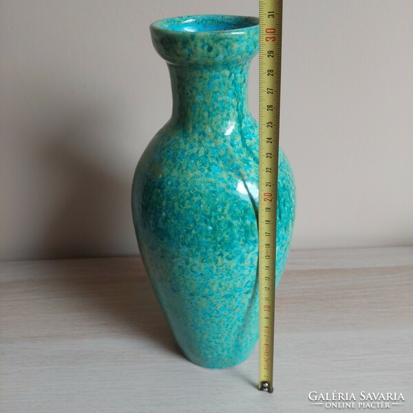 Mid century green ceramic vase