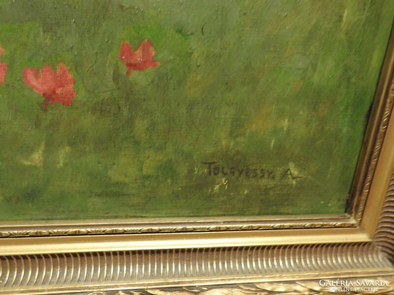 TÖLGYESSY ARTÚR (1853 - 1920) virágos mező - olaj / vászon festmény