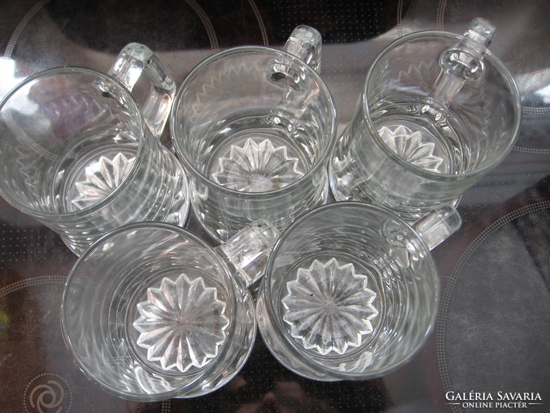 5 pcs crystal jug with retro sunbeam base covetro italy