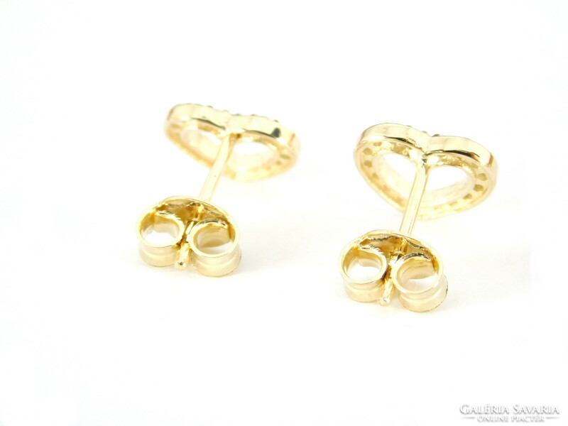 Brill 14k gold heart earrings with diamonds 0.20 Ct