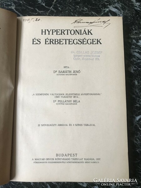 Hipertoniák és érbetegségek 1937