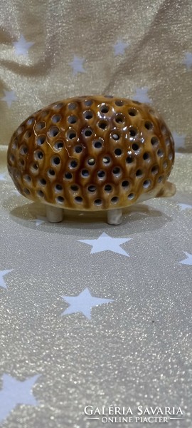 Ceramic ikebana hedgehog