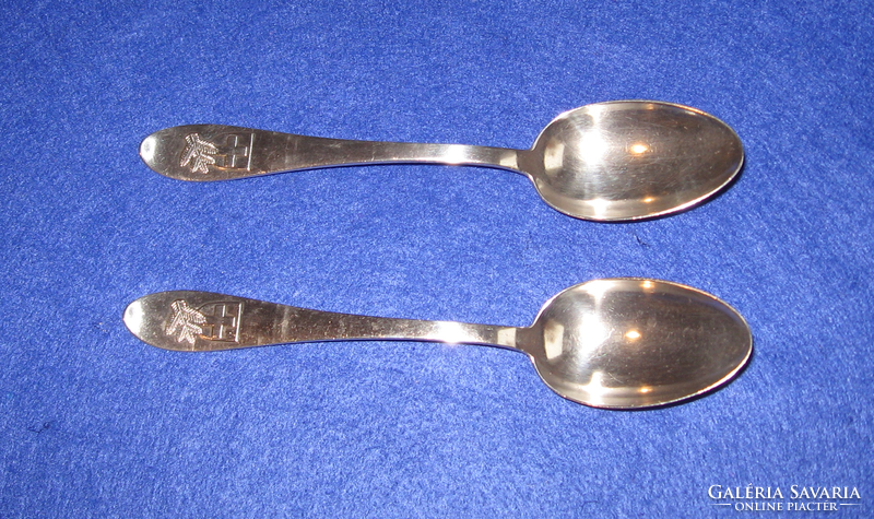 Christmas silver tea spoon for sale in pairs, an exclusive gift given to soldiers in 1944!