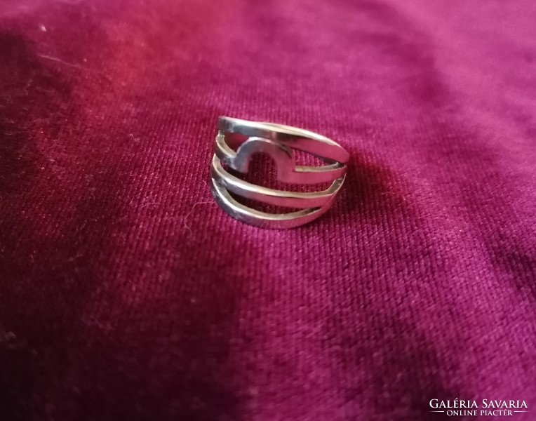 Silver horoscope ring, scales