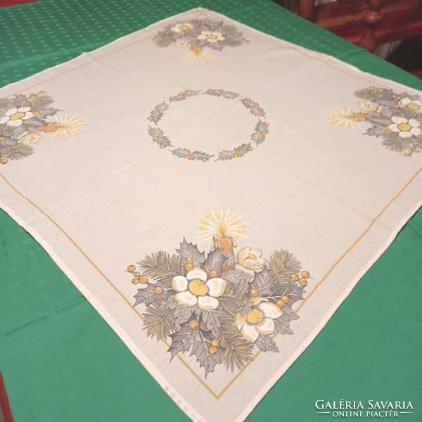 Christmas tablecloth, centerpiece, 74 x 75 cm