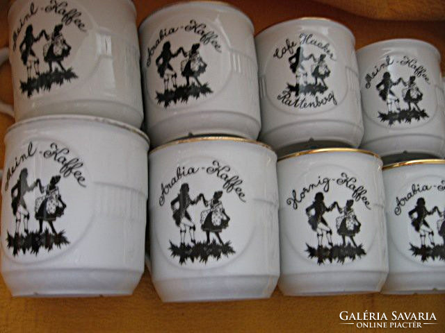 Baroque shaded coffee and mortar mugs