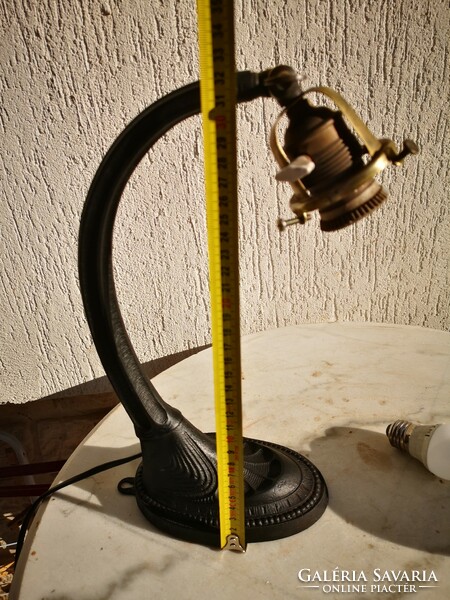 Antique Art Nouveau table lamp, wall arm, multi-function wall lamp, desk, bank lamp. Video too!