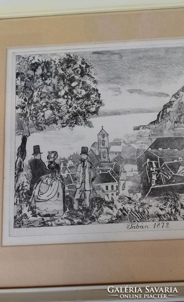 Fk/308 - lajos the condor - Tabán 1872 - etching