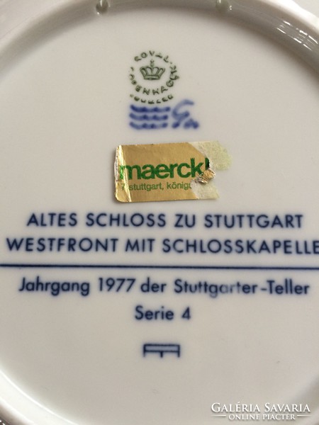 Danish decorative plate, stuttgart 1977
